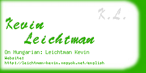 kevin leichtman business card